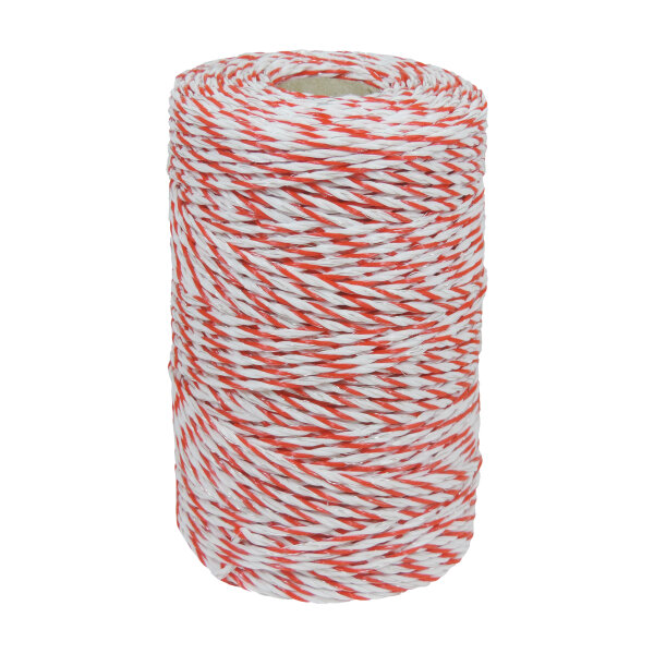 Weidezaunlitze W3 weiß/rot, 200m