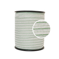 Weidezaunband, 20 mm, weiß/grün - 200 m