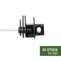 25 x Seilisolator, 220 mm, Abstandsiolator für...